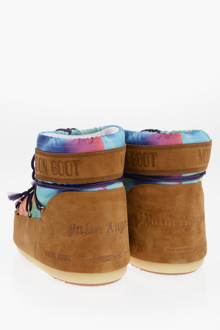 PALM ANGELS Tie-Dye Effect Fabric and Suede Snow Boots