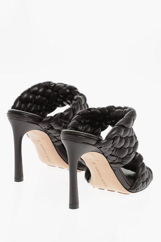 Leather INTRECCIO Open Top Mules 8cm