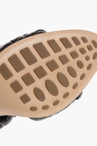 Leather INTRECCIO Open Top Mules 8cm