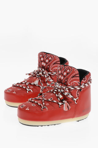 ALANUI Bandana Motif Snow Boots