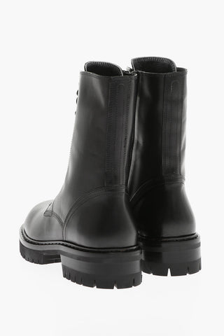 Leather ALEC Lace-up Combat Booties