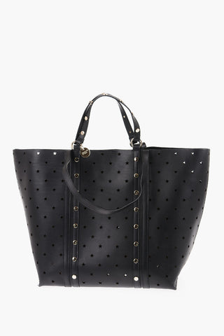 Borsa Tote STARS in Pelle Traforata con Borchie