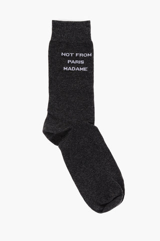 Set 3 Pairs of Cotton Blend Socks with Contrast Embroidery