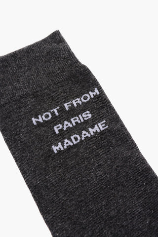 Set 3 Pairs of Cotton Blend Socks with Contrast Embroidery