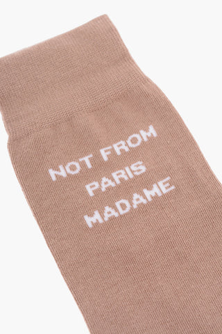 Set 3 Pairs of Cotton Blend Socks with Contrast Embroidery