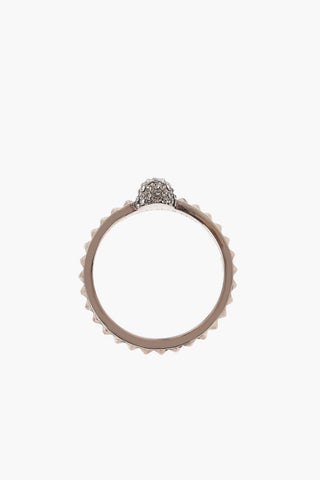 Anello in Ottone SKULL Microborchiato con Cristalli