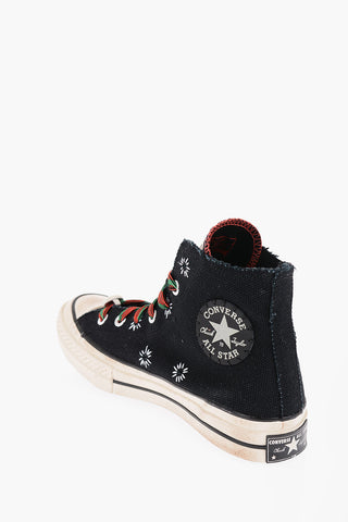 ALL STAR CHUCK TAYLOR Vintage Effect CHUCK 70 Embroidered High-top Sneakers