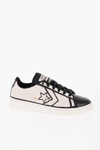 ALL STAR JOSHUA VIDES Two-Tone Leather and Fabric PRO LEATHER Low Top Sneakers