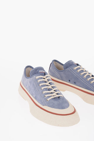 Suede LAGUANA Low-Top Sneakers with Contrast Sole