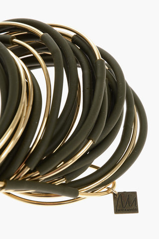 Metal and Pvc Multiple Bracelet