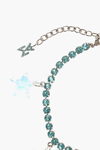 Cavigliera in Metallo Impreziosita da Strass e Charms a Forma di Stella