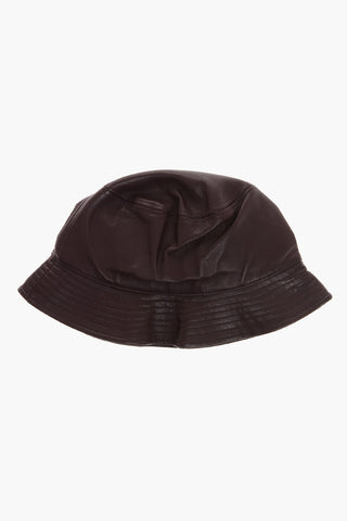 Solid Color Faux Leather VIDA Bucket Hat
