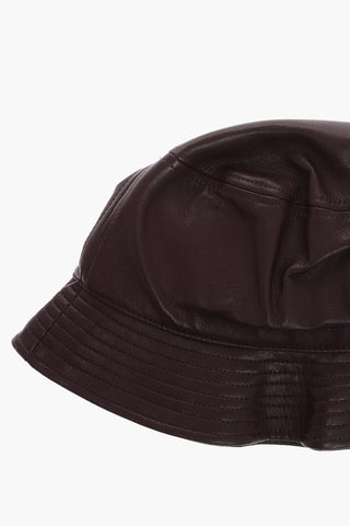 Solid Color Faux Leather VIDA Bucket Hat