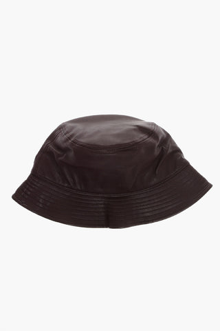 Solid Color Faux Leather VIDA Bucket Hat