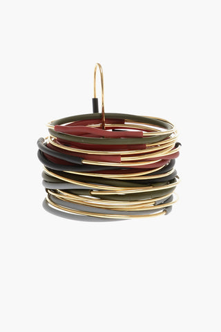 Bracciale Multiplo in Metallo e Pvc