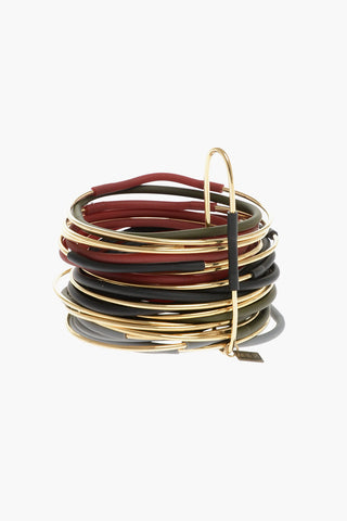 Bracciale Multiplo in Metallo e Pvc