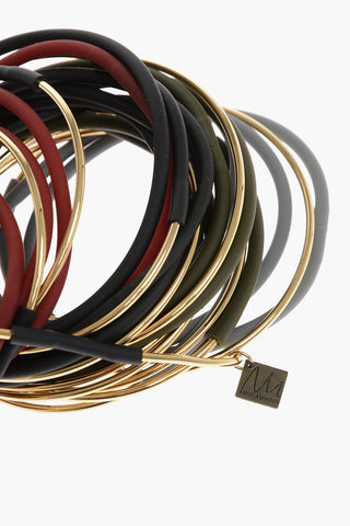 Bracciale Multiplo in Metallo e Pvc
