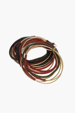 Bracciale Multiplo in Metallo e Pvc