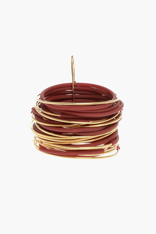 Metal and Pvc Multiple Bracelet