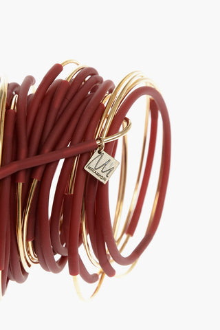 Metal and Pvc Multiple Bracelet