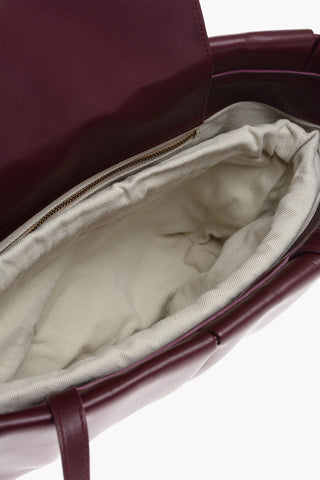 Faux Leather Pleated Tote Bag