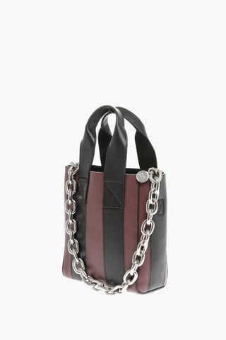 Two-Tone Leather AMELIA Tote Bag