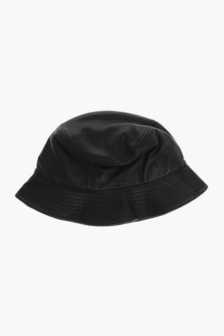 Solid Color Faux Leather VIDA Bucket Hat