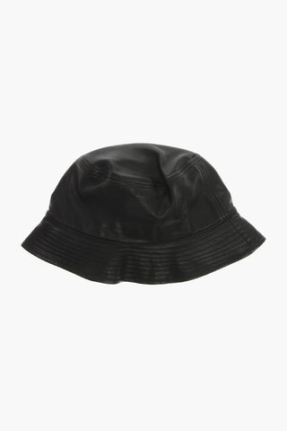 Solid Color Faux Leather VIDA Bucket Hat