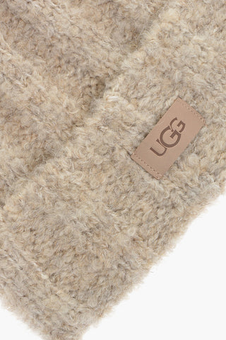 Solid Color bouclé Scarf and Beanie Set