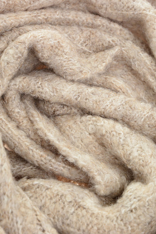 Solid Color bouclé Scarf and Beanie Set