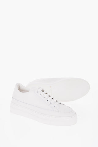 Sneakers Basse in Pelle a Tinta Unita