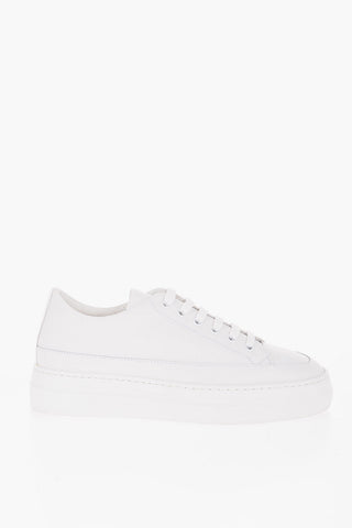 Sneakers Basse in Pelle a Tinta Unita