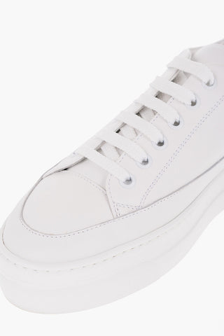 Sneakers Basse in Pelle a Tinta Unita