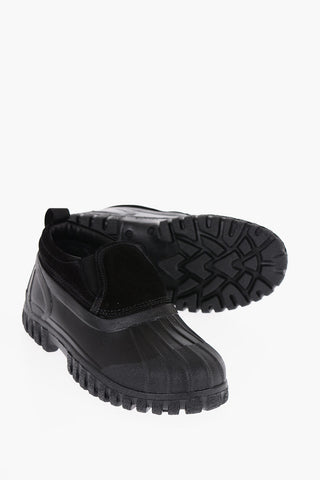 Rubber and Suede BALBI Slip-On Sneakers with Round Toe