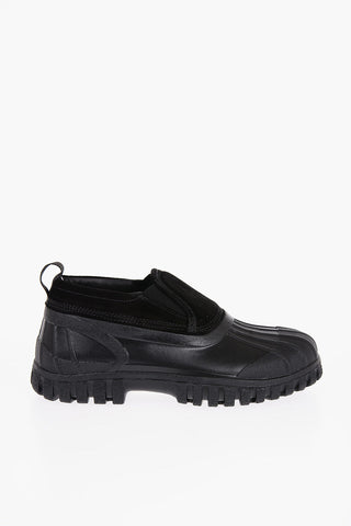 Rubber and Suede BALBI Slip-On Sneakers with Round Toe