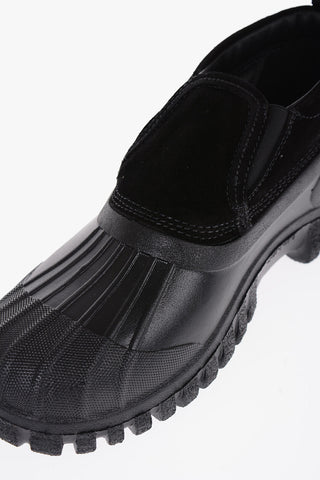 Rubber and Suede BALBI Slip-On Sneakers with Round Toe