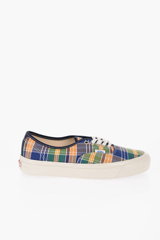 Sneakers Basse AUTHENTIC 44 D A Quadri Plaid con Suola a contrasto