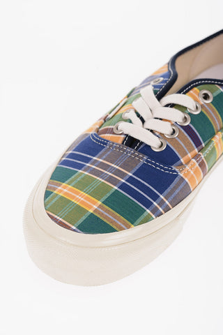 Sneakers Basse AUTHENTIC 44 D A Quadri Plaid con Suola a contrasto