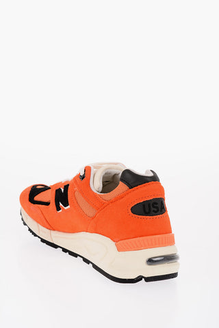 Sneakers Basse 990 in Suede e Mesh con dettagli a Contrasto