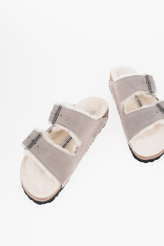 Suede ARIZONA SHEARLING Sandals with Fur Lining