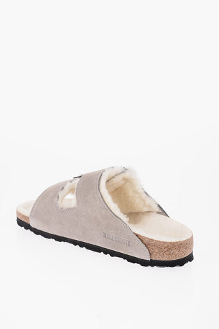 Suede ARIZONA SHEARLING Sandals with Fur Lining