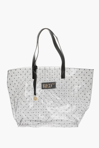 Borsa a Mano in Pvc a Pois