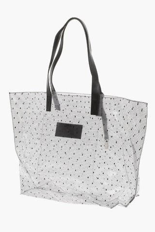 Borsa a Mano in Pvc a Pois