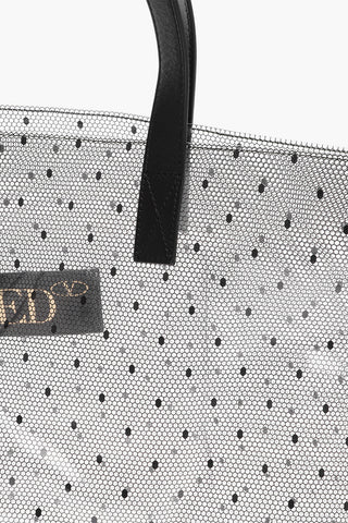 Borsa a Mano in Pvc a Pois