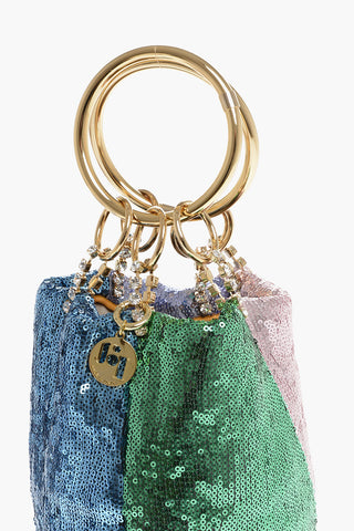 Sequined GHIZLAN Handbag with Rhinestone
