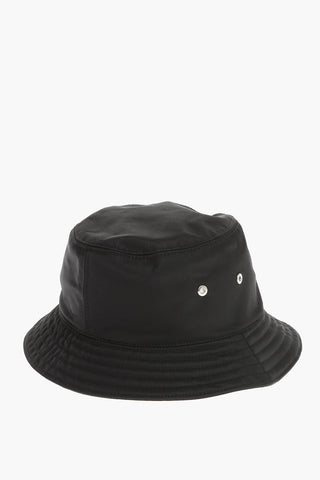 Solid Color Bucket Hat with Embroidered Logo