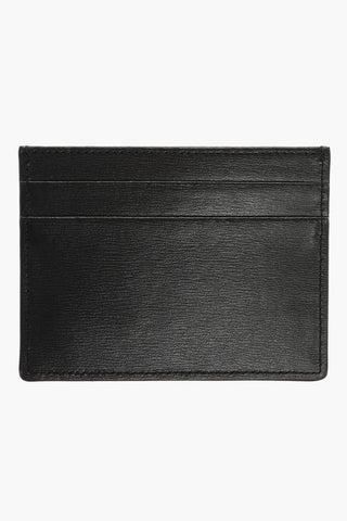 Leather Card Holder with Golden Detail