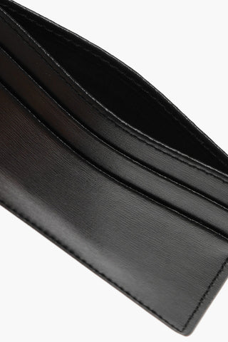 Leather Card Holder with Golden Detail