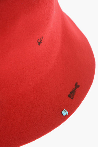 LORENZO JOVA Cappello Cloche FREYA in Feltro di Lana a Tinta Unita con Stampe