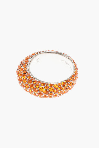 Metal CAMERON Ring with Rhinestone Embellishment